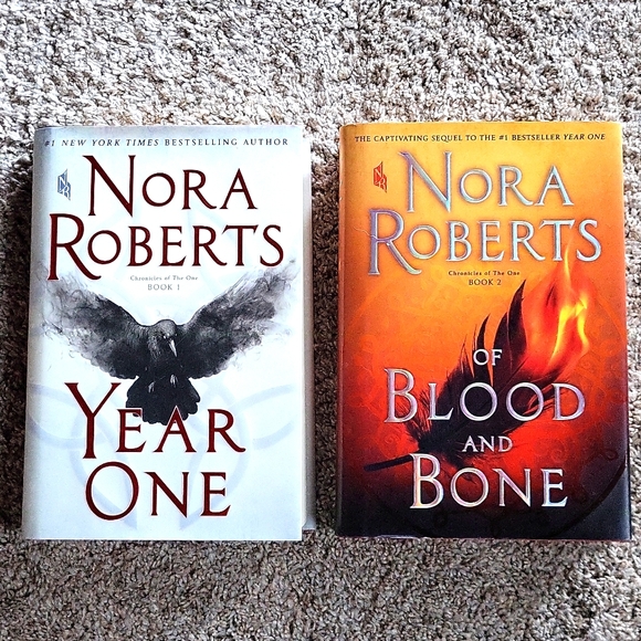 2 Hardcover Nora Roberts Chronicles of the One Series #1 & #2 - Picture 1 of 9